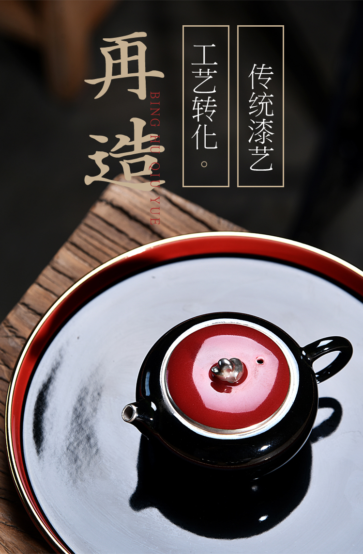 The ancient home of kung fu sheng up porcelain old silver tea set coppering. As silver restoring ancient ways is The sitting room tea bags are small suit Chinese lacquer red pure manual