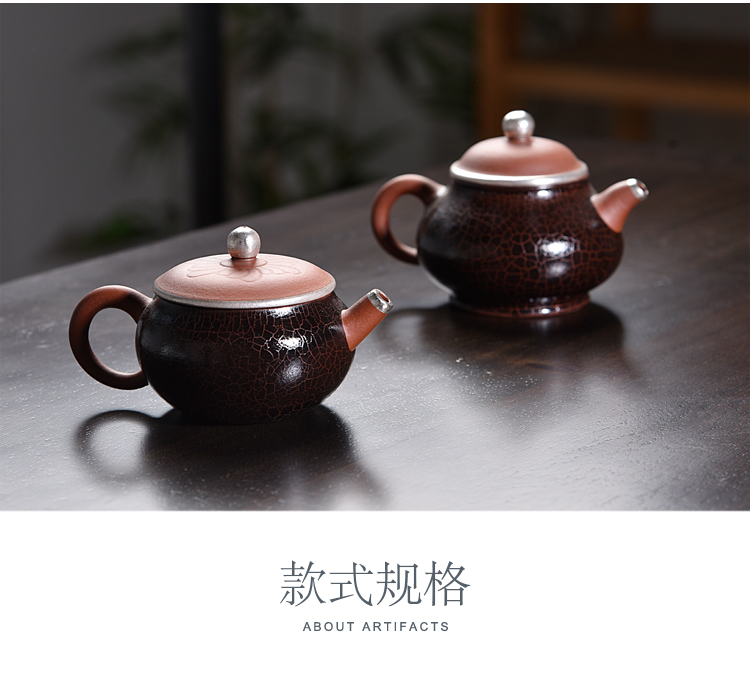 Tasted silver gilding famous ancient sheng up are it pure manual kung fu tea set teapot best xi shi pot of the teapot