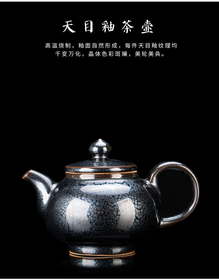 Ancient master sheng up Chen Weichun built light tea set of household ceramic teapot kung fu tea set lid to use by hand