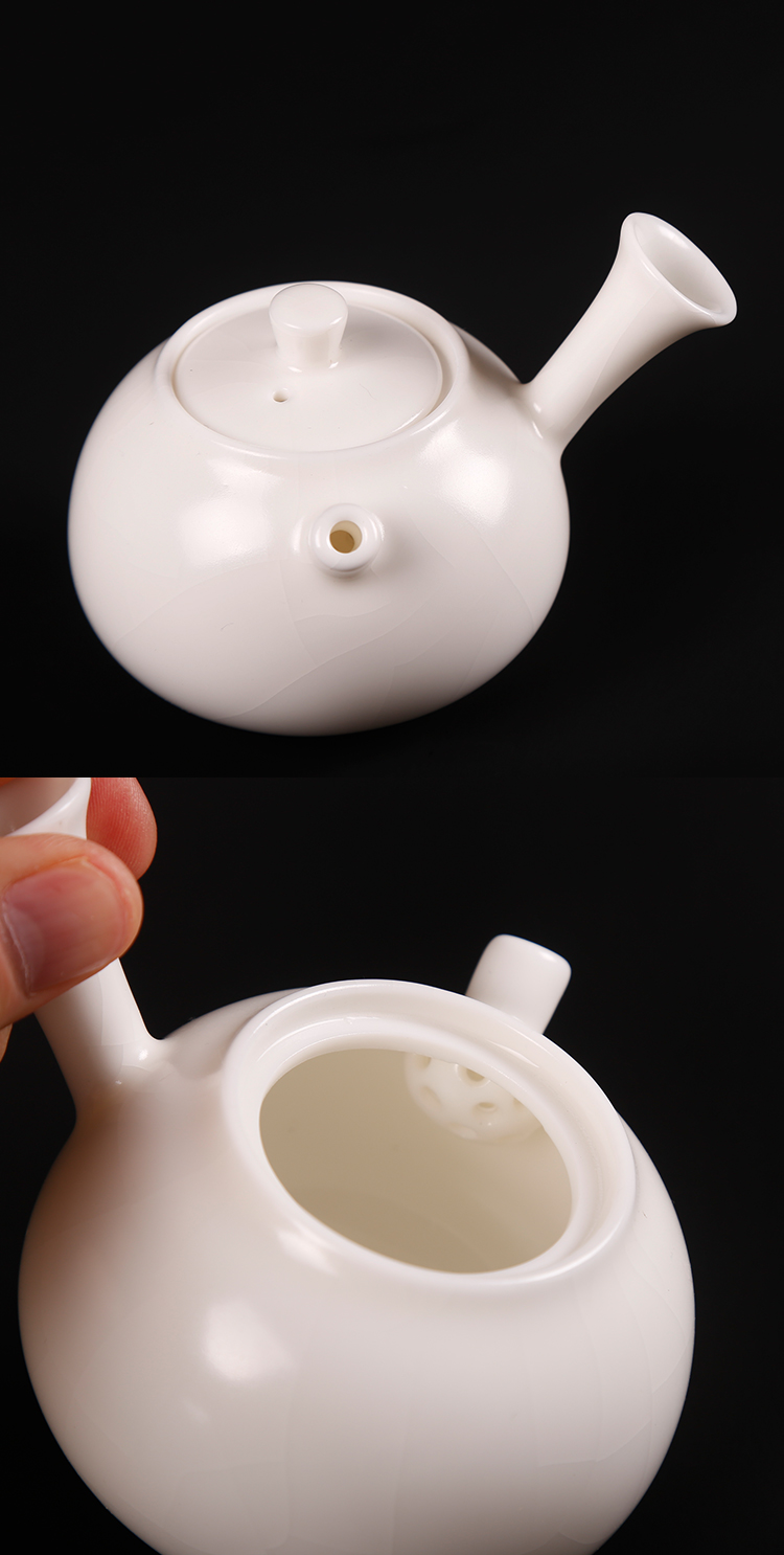 The ancient ivory white sheng up your up porcelain teapot of Confucianism is The teapot on single pot of ceramic kung fu tea set little teapot