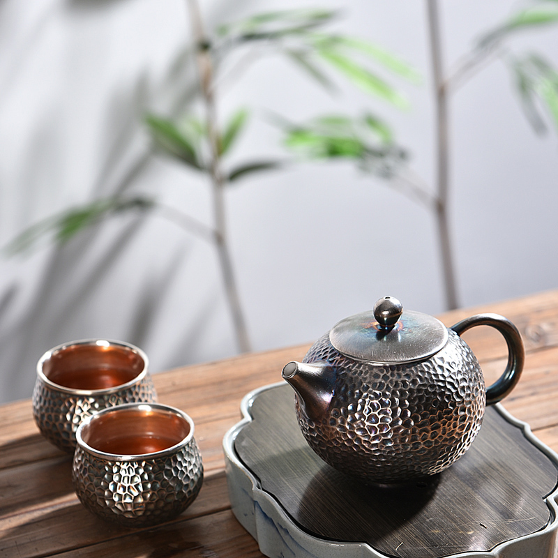 Ancient sheng up 2 new archaize ceramic tea sets coppering. As a pot of two cups of 7 see colour silver teapot teacup