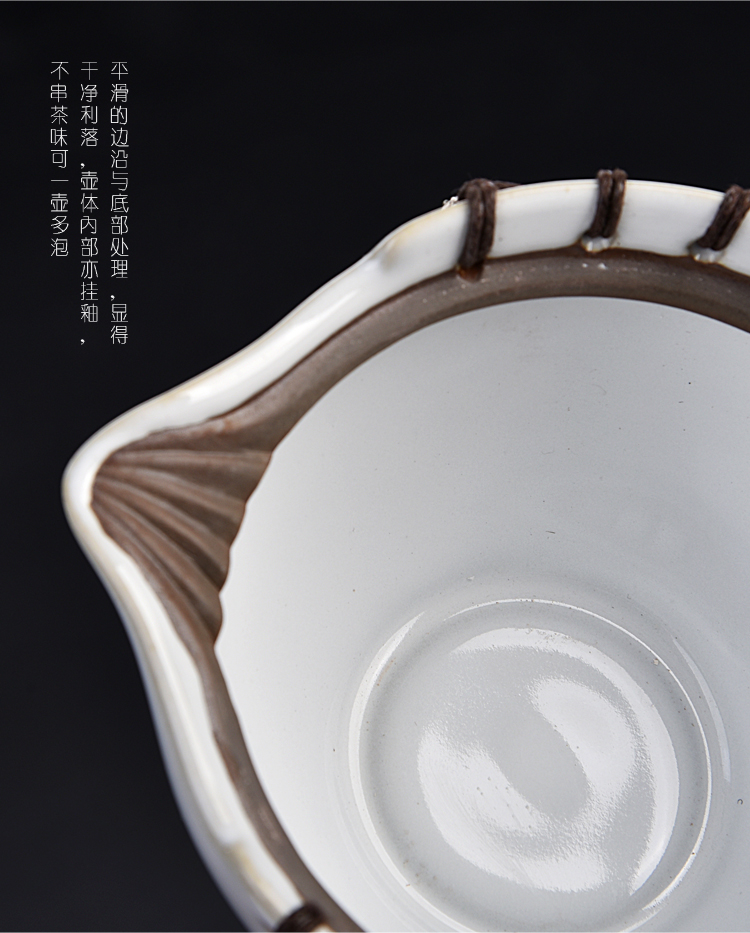 Ancient sheng up 2 new ceramic tasted silver gilding crack cup a pot of 2 cup coarse pottery leaves catch a pot of travel hand in hand