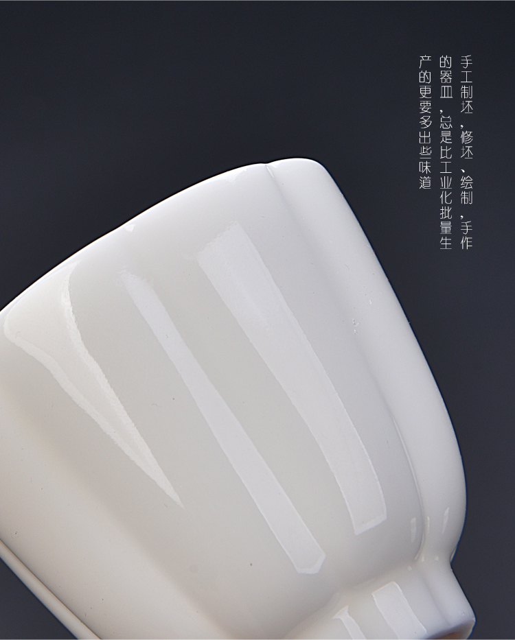 Ancient sheng up new white jade kaolin suet single cup cup more light ceramic cup sample tea cup kung fu master