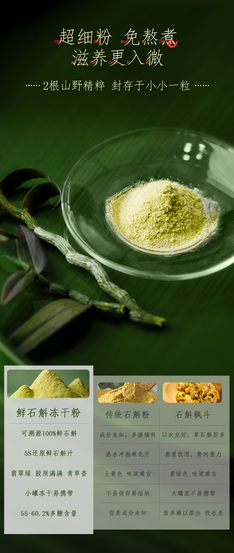 恒寿堂 冻干鲜石斛超微粉 1.1g*15罐 双重优惠折后¥19.9包邮