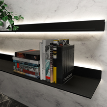 Laminated plate support aluminum alloy with light led depth 150mm shelf black bracket metal open modern simplicity