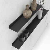 Light luxury shelf single-shaped craft kitchen simple storage storage rack against the wall Nordic background wall bookshelf