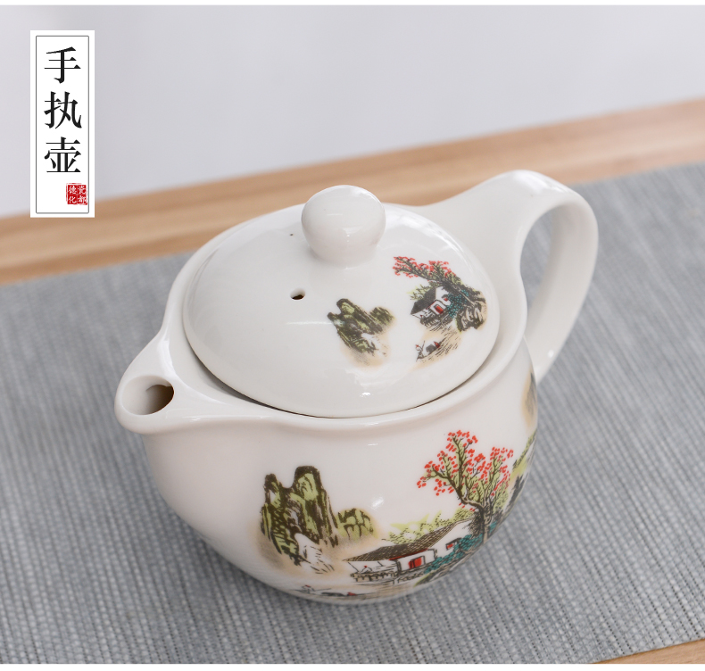 Ceramic tea tray was large storage consolidation set of household heat insulation double circular dry mercifully kung fu tea set