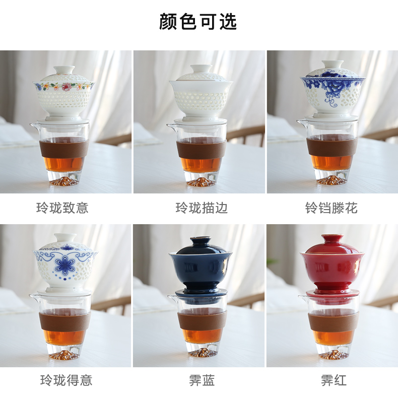 Violet arenaceous travel kung fu tea set portable lazy crack cup half full automatic tea ware office suit household