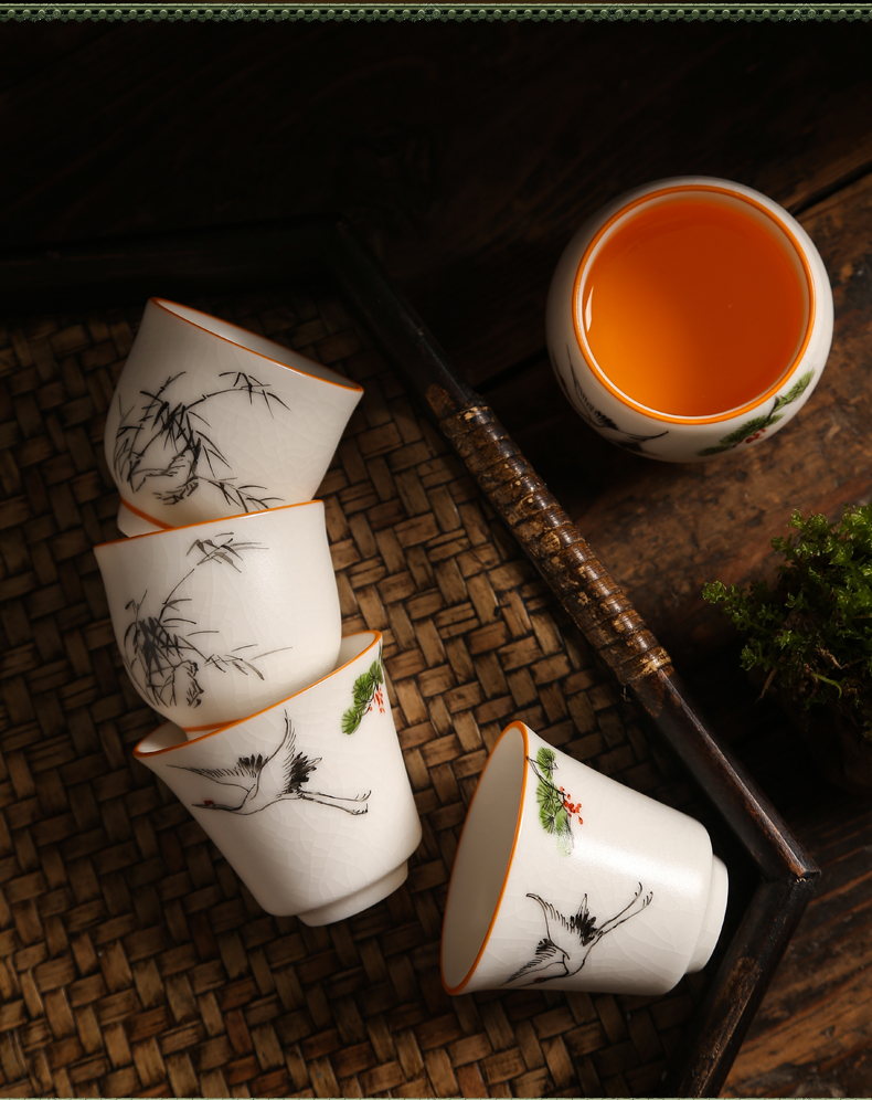 Can raise hand draw archaize every open your up kung fu tea masters cup single glass ceramic cups sample tea cup