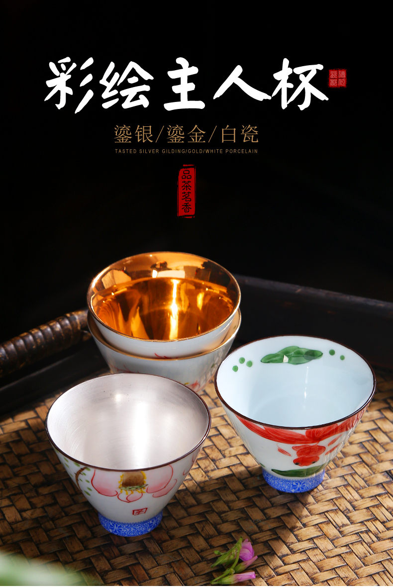 Manual hat to a cup of blue and white porcelain sample tea cup hand - made ceramic cups individual CPU master cup bowl kung fu tea set