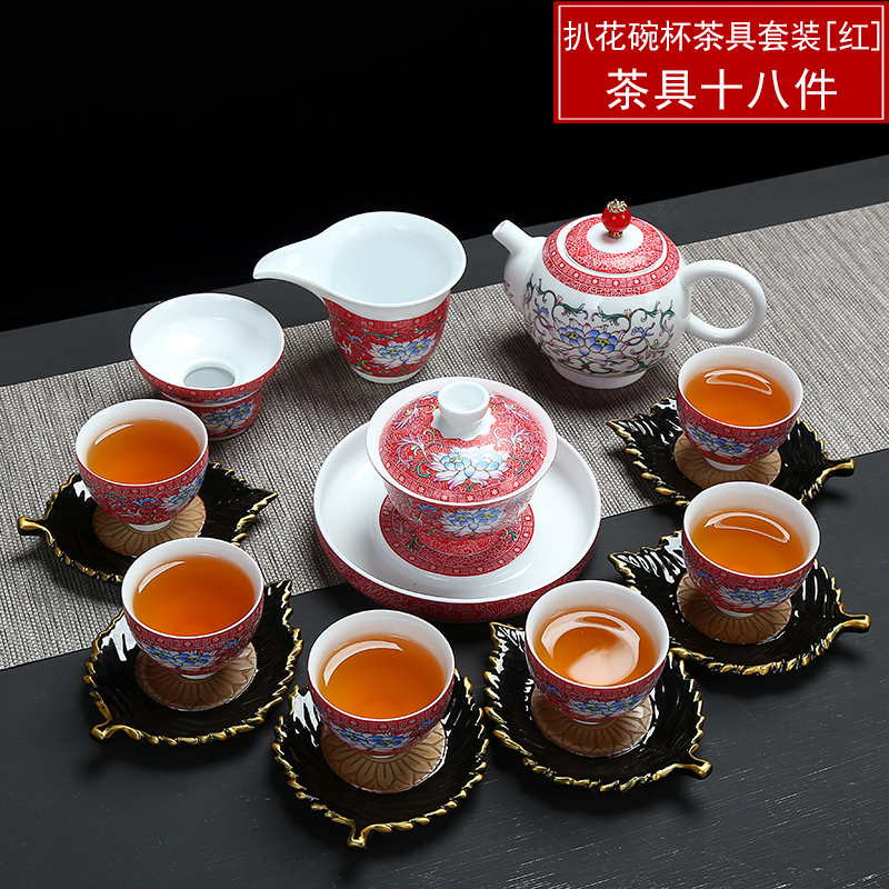 Full color blue and white porcelain, grilled ceramic tea set sample tea cup hand - made of blue and white porcelain tea cups small cup bowl master CPU