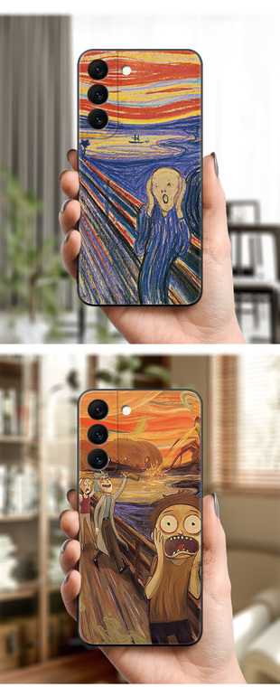 Vincent Van Gogh New Rick And Morty Scream Artsy Illustration S23, 23 Plus, S23 Ultra, S22, S22 Plus, S22 Ultra, S21, S21