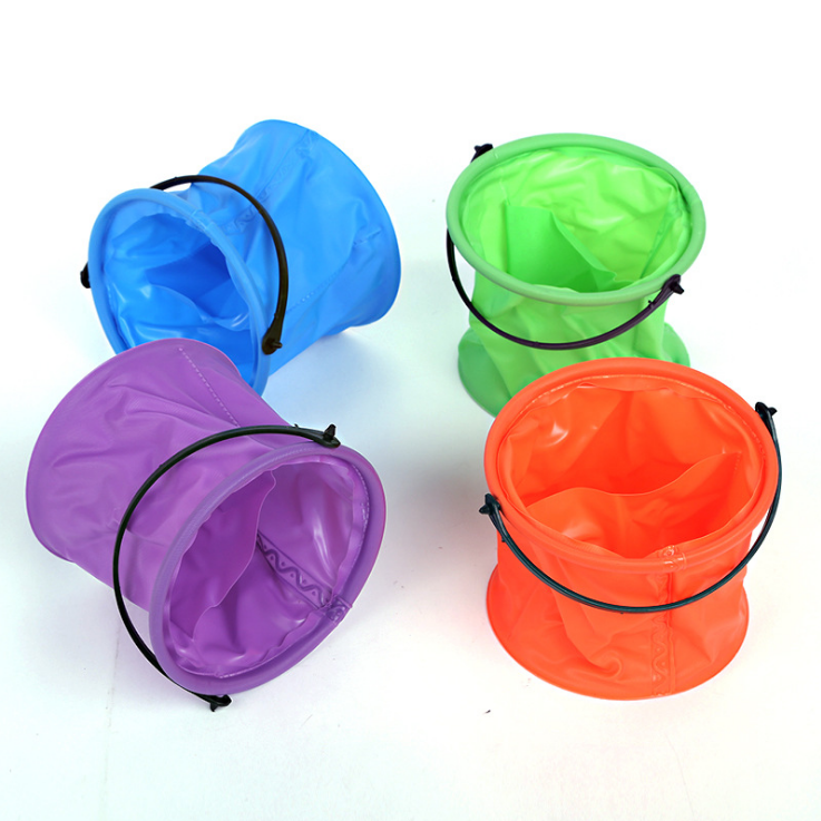 Folding bucket Children's art gouache brush retractable coloring pen holder Acrylic paint wash pen holder Night market stall