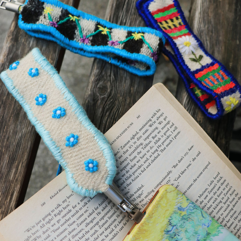 Handmade Embroidered Mobile Phone Strap from Mo'O Grandma by the Lugu Lake, Wool Woven Ethnic Style Intangible Cultural Heritage Mobile Phone Cord