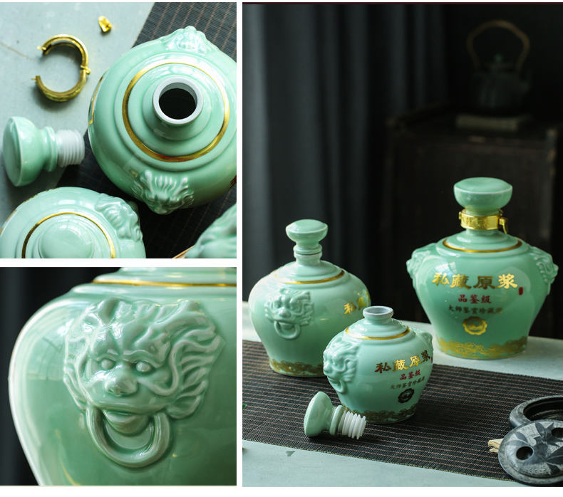 Jingdezhen ceramic bottle archaize earthenware jar of wine 1 catty 2 jins 3 jins 10 jins 5 jins of antique wine jars