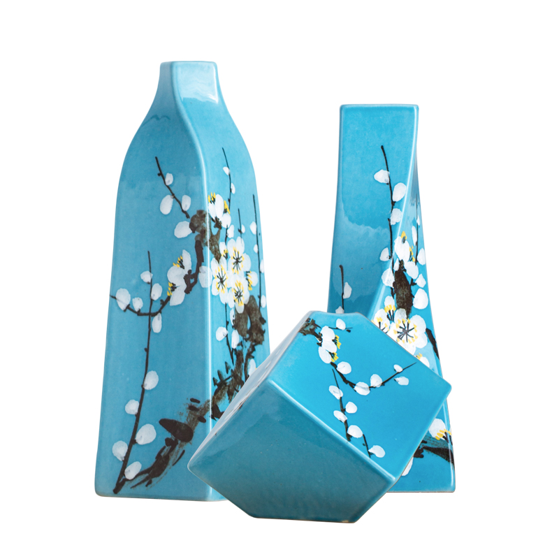 New Chinese style ceramic floret bottle dry flower vases, the sitting room porch flower arranging creative manual furnishing articles home decorations