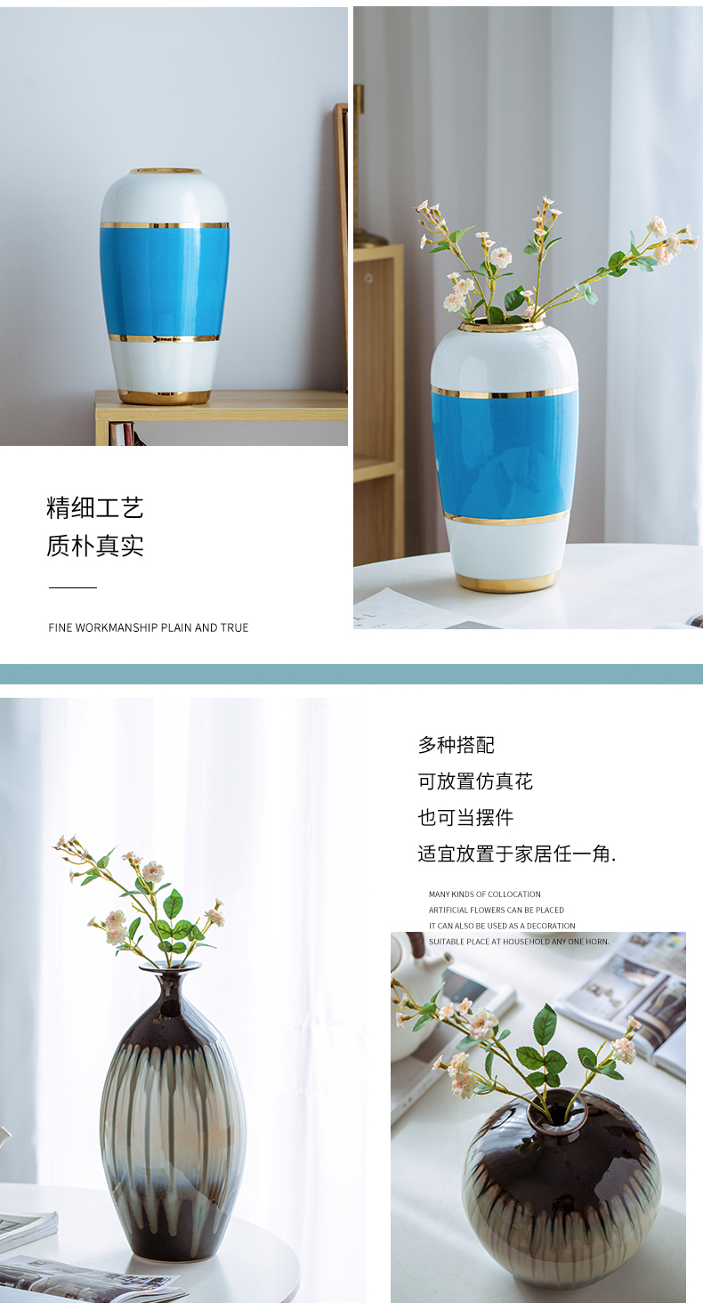 Jingdezhen ceramic simple Chinese style western - style Jane the vase mesa arranging flowers adorn article modern home furnishing articles