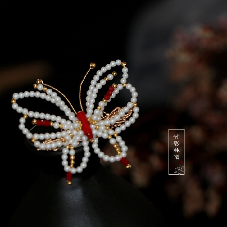 Hair Clip Side Clip Girl Brief Lovely Temperament Clips Butterfly Hair Accessories Fashion Personality Vintage Hanfu Qipao Accessories Accessories
