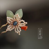 Hairpin Simple Modern Handmade Jade Dongling Yuling Orchid Hairpin Modern Headwear Flower Song Cheongsam Accessories