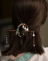 Back-pressed headdress hairclip back head female Xia Xianqi Lily Valley hairpin Ming Hanfu hair ring accessories daily Joker