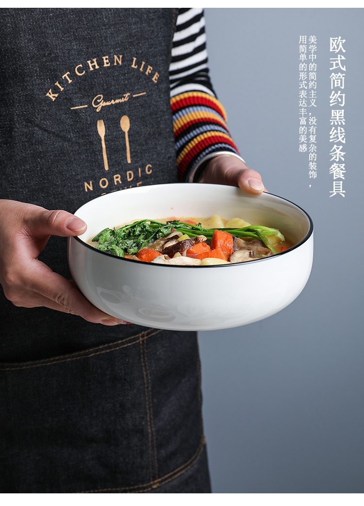 Selley ceramic rainbow such use large pull rainbow such as bowl soup bowl bowl individual household mercifully rainbow such as to use the student 's dormitory to use chopsticks