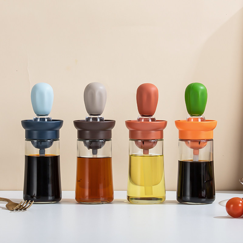 Shery Oil Brush With Bottle Silicone Brush Oil Brush Domestic High Temperature Resistant Kitchen Branded Food Grade Barbecue Brush Oil Bottle