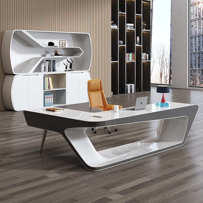 Boss Desk Simply Modern Creative Fashion White Paint Manager Table Medical Advisory Table