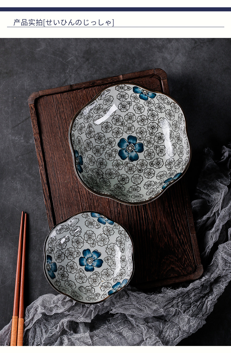 Take a jingdezhen Japanese household special dish dish dish irregular creative move home restaurant salad plates