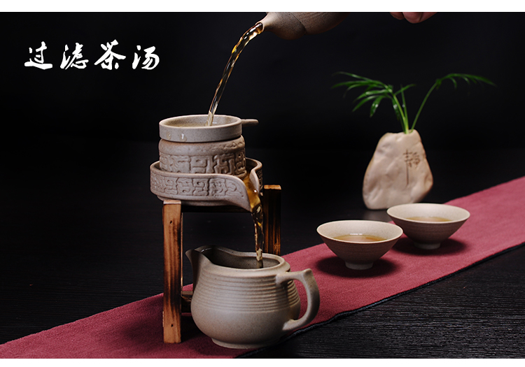 Creative young monk purple sand tea filter kung fu tea tea accessories coarse pottery lazy) glass tea filters