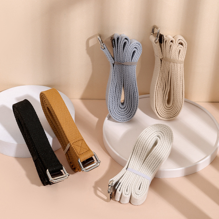 2.5cm Wide Iyengar Metal Buckle Yoga Stretch Belt Yoga Dance Stretching Shoulder Opening Portable Home Auxiliary Equipment