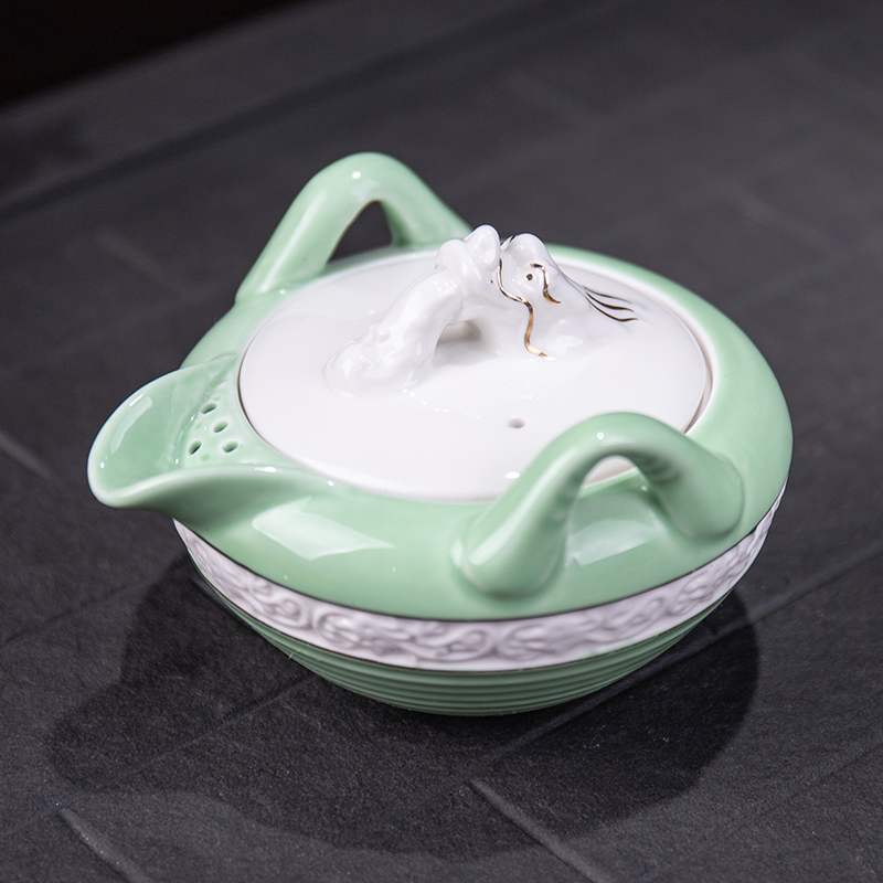 Ya xin company hall ceramic cup to crack a pot of a single portable travel tea tea set gift giving women the name plum blossom put