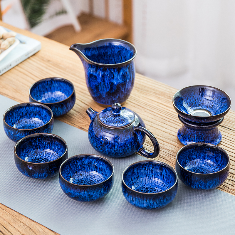 Ya xin up built lamp cup retro kung fu tea master cup single cup tea light sample tea cup ceramic glaze porcelain