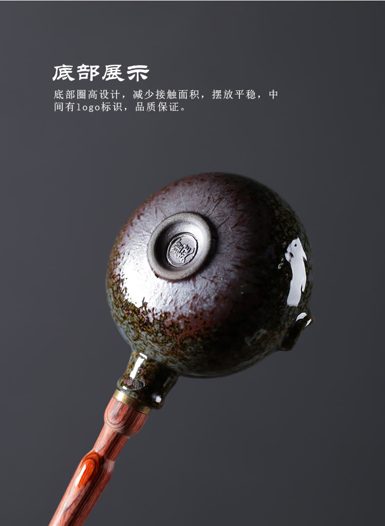 Ya xin up TuHao orchid boiled tea machine dedicated points teaspoons long - handled spoons ceramic cooking bowl tea spoon points
