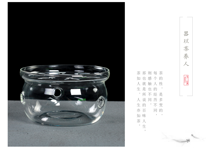 Ya xin heating insulation base size flower teapot teacup glass base contracted and I heart - shaped candles