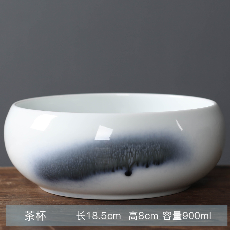 Ya xin company hall first green ceramic cup hot tea to wash large cylinder washing household writing brush washer water jar tea accessories