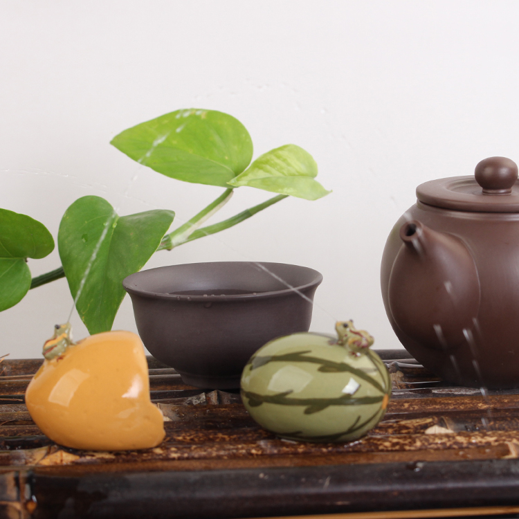 Ya xin company hall yixing it move play creative hand - made tea to tea pet furnishing articles watermelon water frog