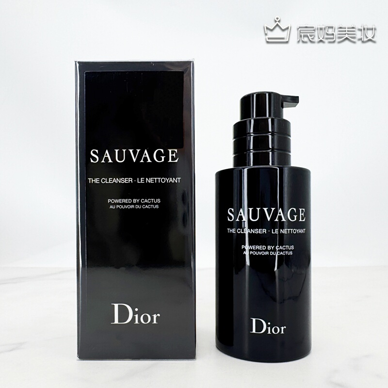 Domestic Counter Genuine New Dior Sauvage Men's Cleanser 125ml Cleansing Face Wash with Woody Fragrance