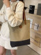 Casual and Artistic Canvas Underarm Commuter Bag for Women 2025 New Niche Design Student Class Shoulder Tote Bag