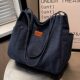 Casual Large-Capacity Denim Bag for Women 2026 New Summer Commuter Shoulder Bag College Student Class Tote Bag