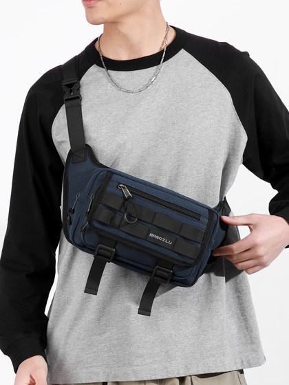 Single shoulder crossbody bag for women 2026 new outdoor functional style chest bag large capacity backpack lightweight sports waist bag for men