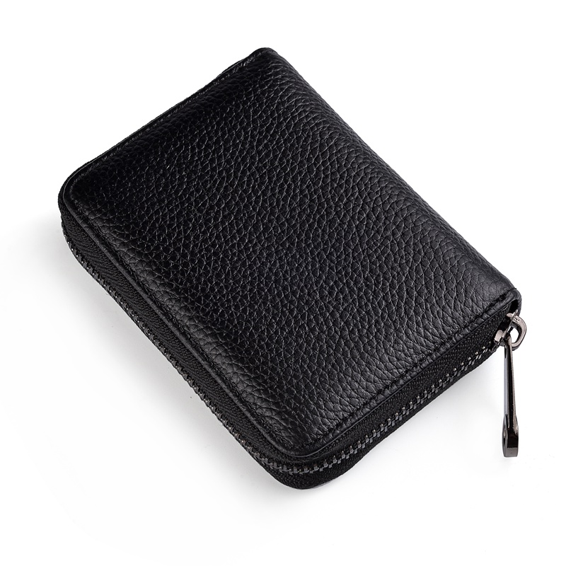 2021 new card bag men's leather anti-theft brush women's large capacity multi-card certificate card set driver's license small card bag
