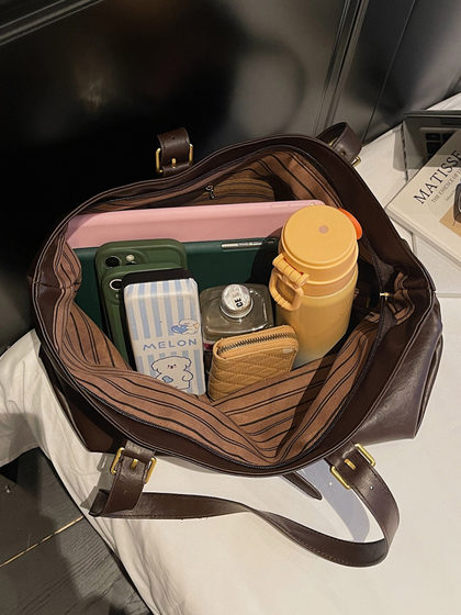 Big bag 2026 new bag women's high-end large-capacity work commuter bag hand-held shoulder bag retro tote bag