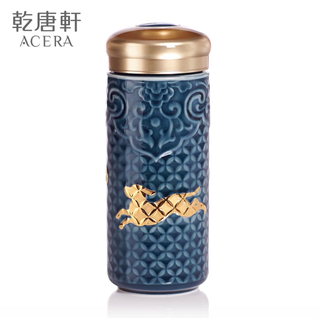 Do Tang Xuan porcelain cup with single and double layer ceramic water in a beautiful glass cup with creative gift box