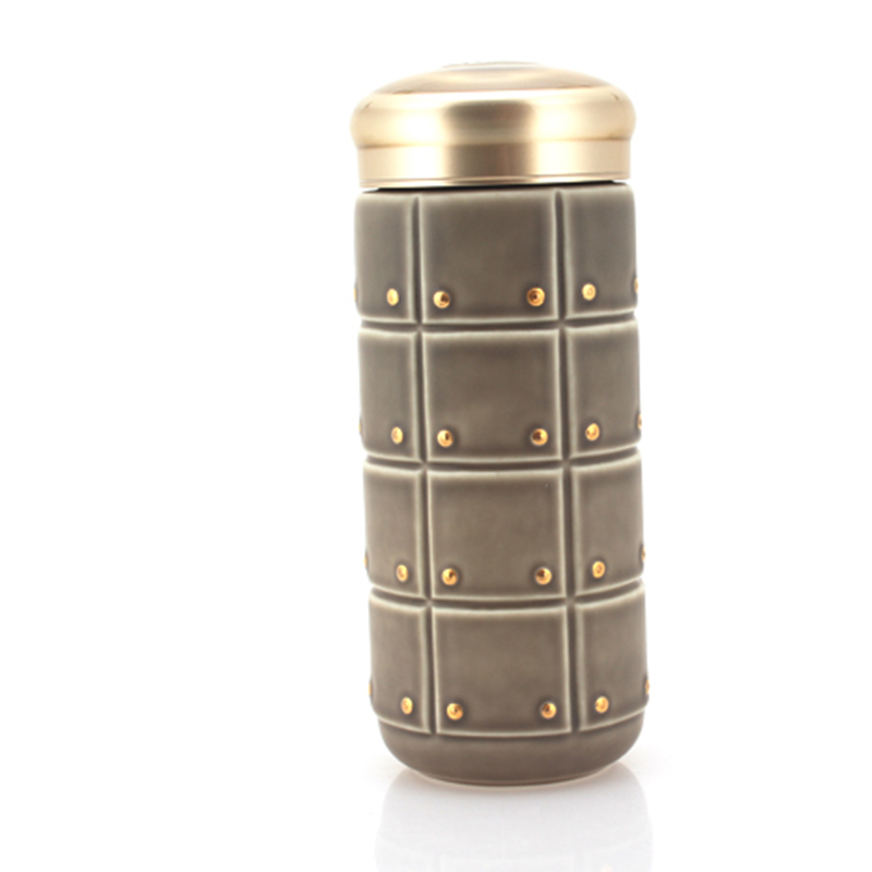 Do Tang Xuan porcelain cup triumph double gold portable portable cup with creative glass cup with cover cup