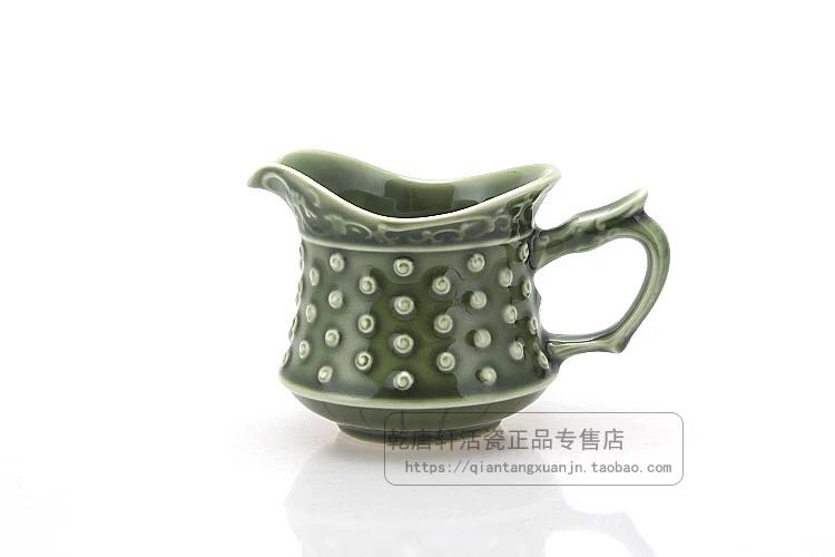 Do Tang Xuan porcelain cup qiankun green glaze tea sets suit one pot of six cups of tea tea cup sea glass to elders