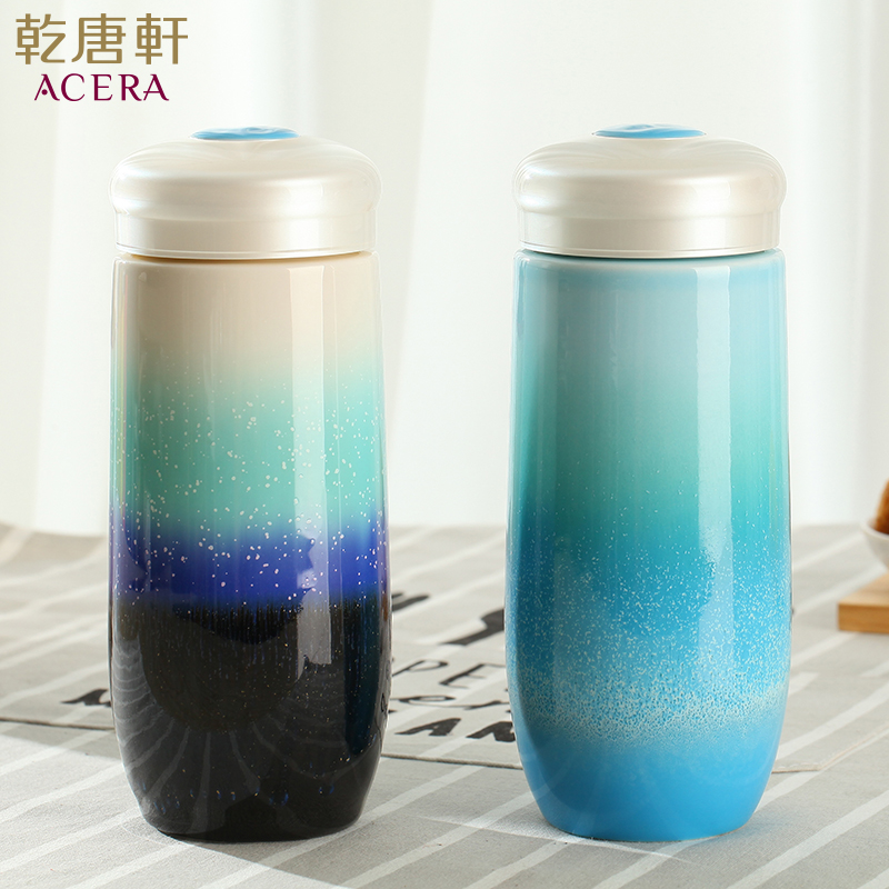 Do Tang Xuan porcelain cup single circle snowmelt crystal cup with creative cup 500 ml large - capacity glass