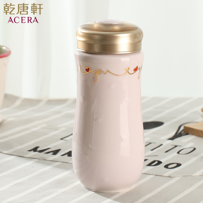 Do Tang Xuan porcelain cup wholeheartedly large capacity double 350 ml cup ceramic cup cup gift boxes