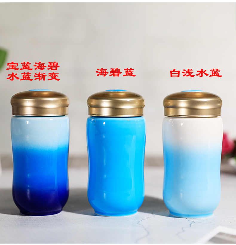 Dry Tang Xuan porcelain cup live happiness curve in the monolayer 360 ml cup creative ceramic cups of water glass gift boxes