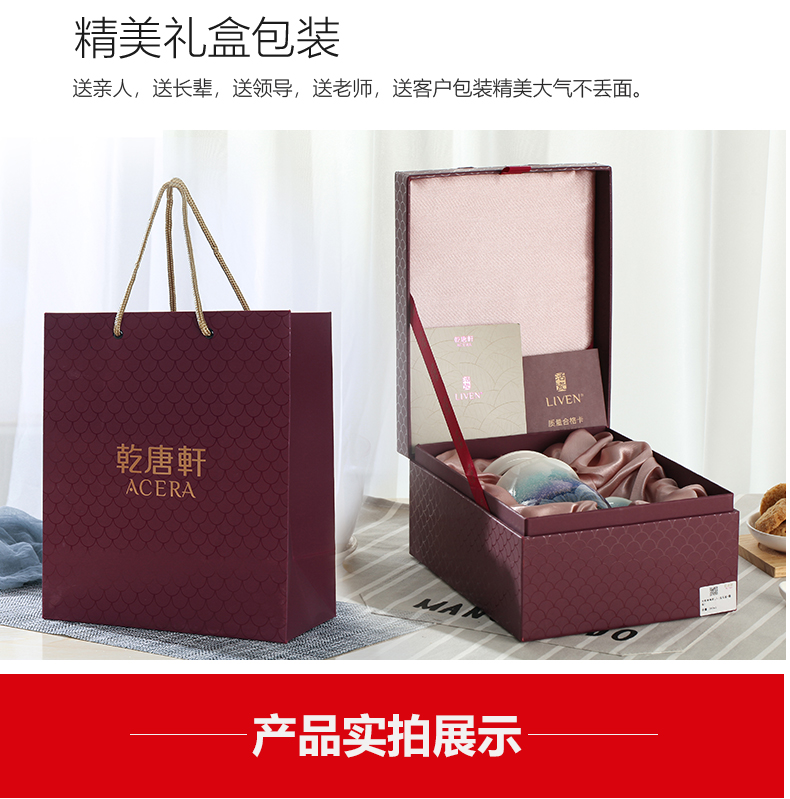 Do Tang Xuan ceramic cup Chinese rose high snow crystals with cover handle cup glass cup to send new friends