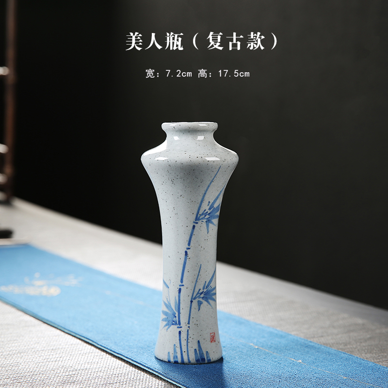 Japanese zen coarse TaoHua device to restore ancient ways floret bottle contracted teahouse dried flower ceramic bottle place flower ornament